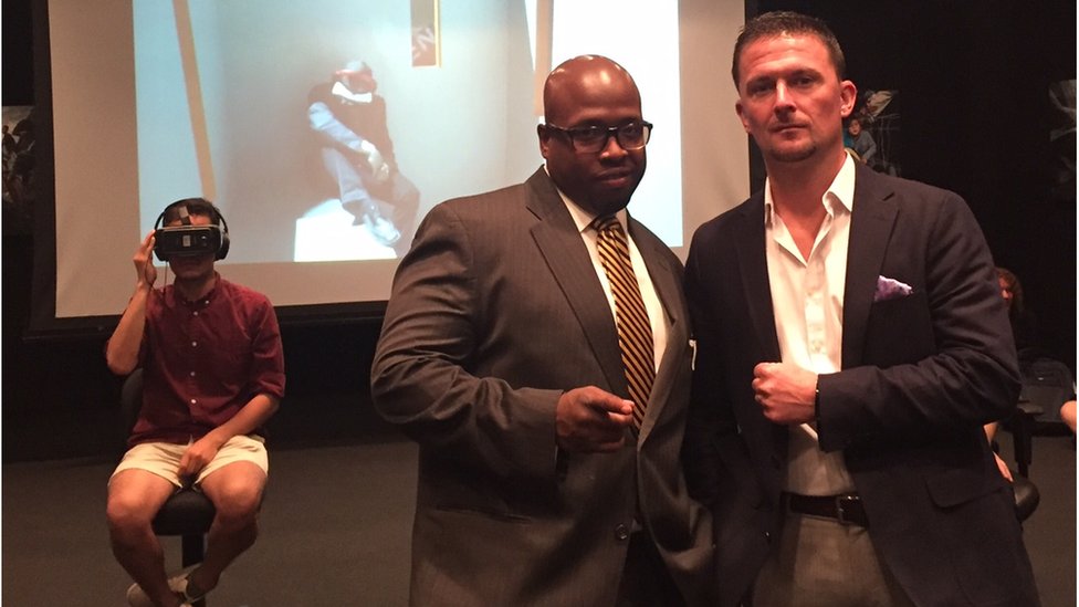 Terence Slater y Eric Jensen durante el evento.