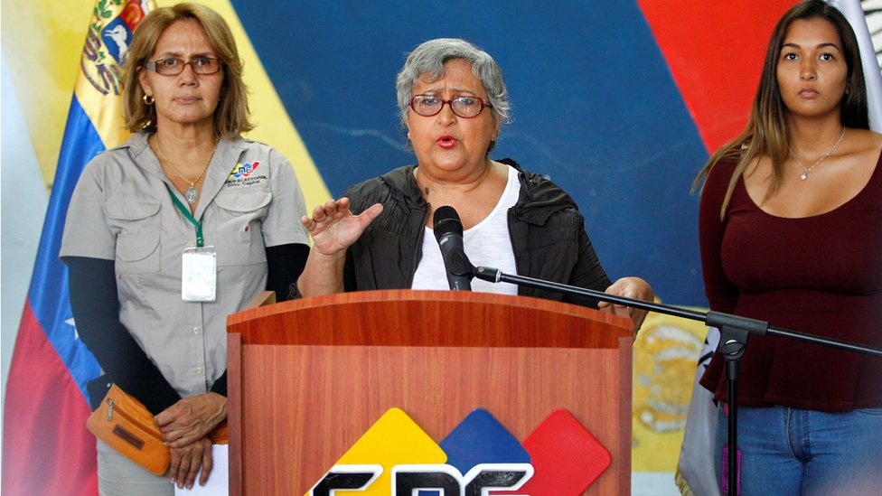Tibisay Lucena, presidenta del Consejo Nacional Electoral.