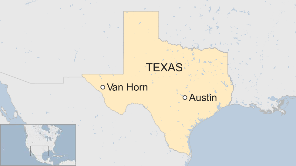 Mapa Van Horn, Texas.