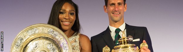 Serena Williams and Novak Djokovic
