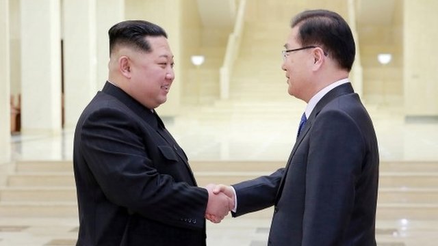 Kim Jong y Chung Eui-yong