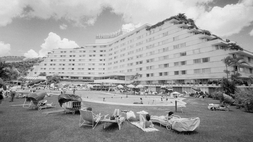 El Hotel Tamanaco cerca de 1955.