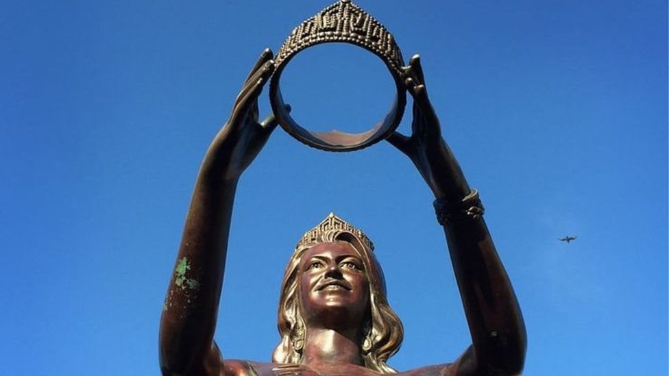 تمثال مسابقة ميس أمريكا بمدينة أتلانتيك سيتي