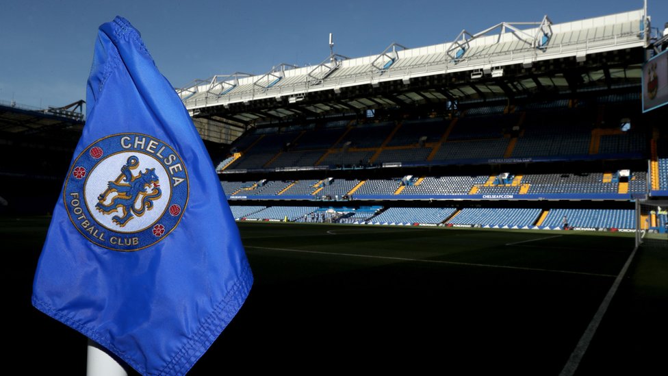 Bandera de Chelsea en Stamford Bridge