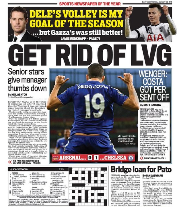 Today's newspaper gossip: LVG set to quit Man United, Liverpool agree terms with Teixeira