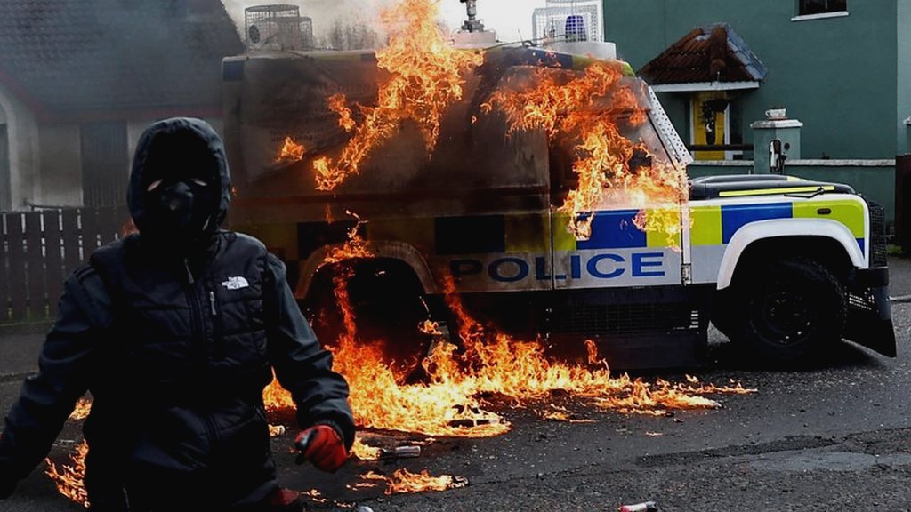 Video shows petrol bombs thrown at Londonderry police