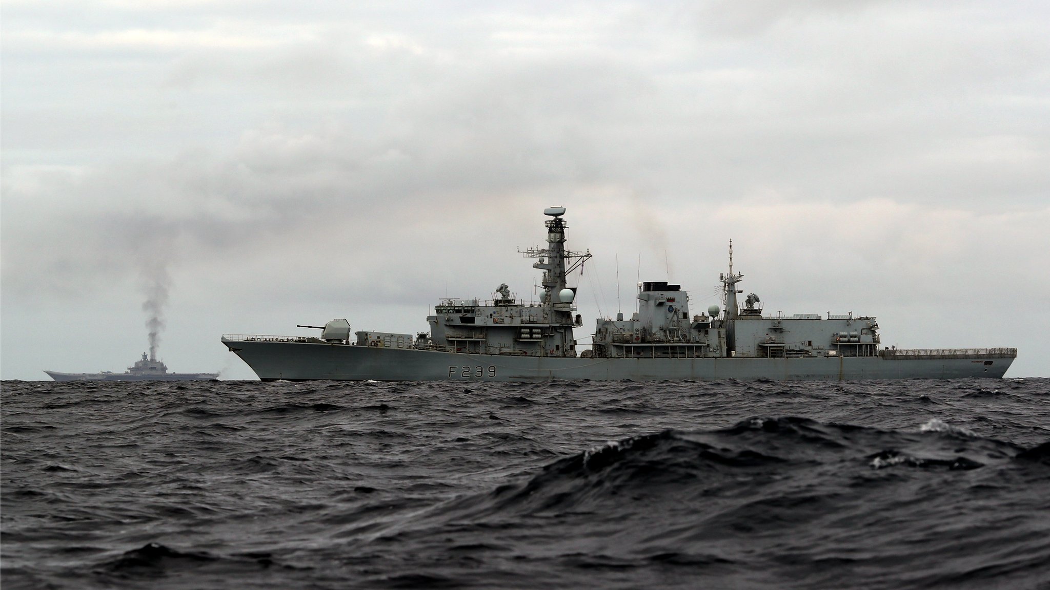 UK warships shadowing Russian naval task force