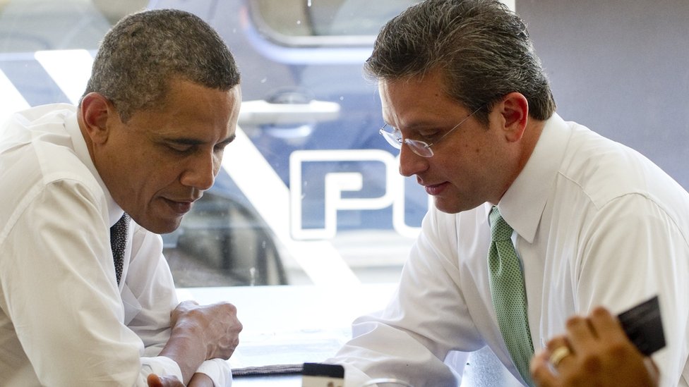 US President Obama and Puerto Rica's Governor Padilla