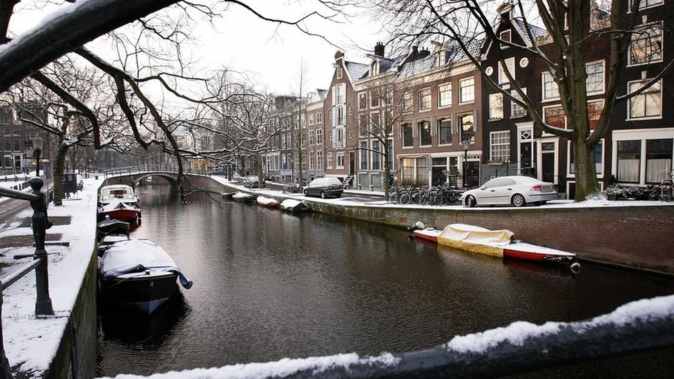 One of Amsterdam's many canals