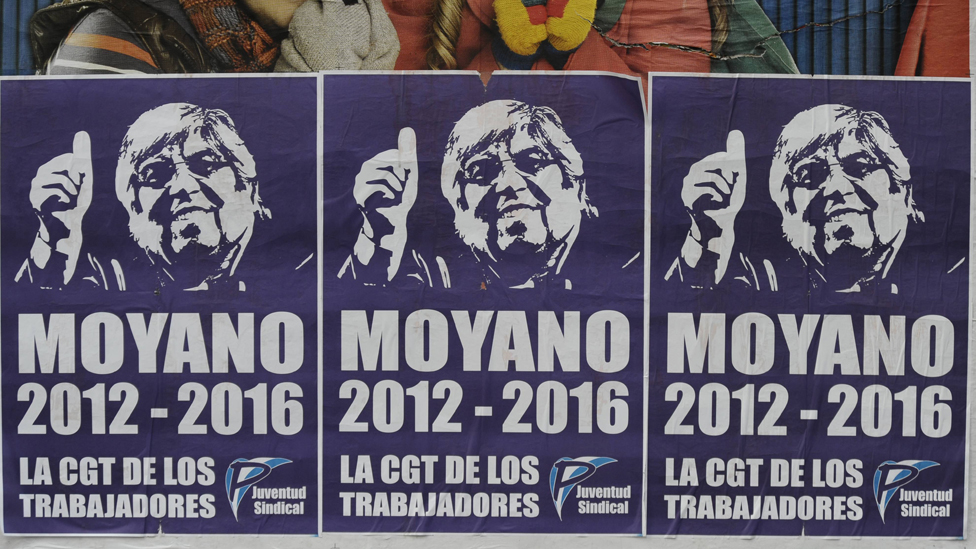 Carteles de Hugo Moyano