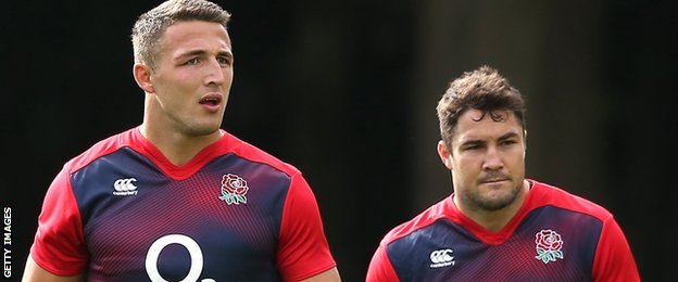 Sam Burgess and Brad Barritt