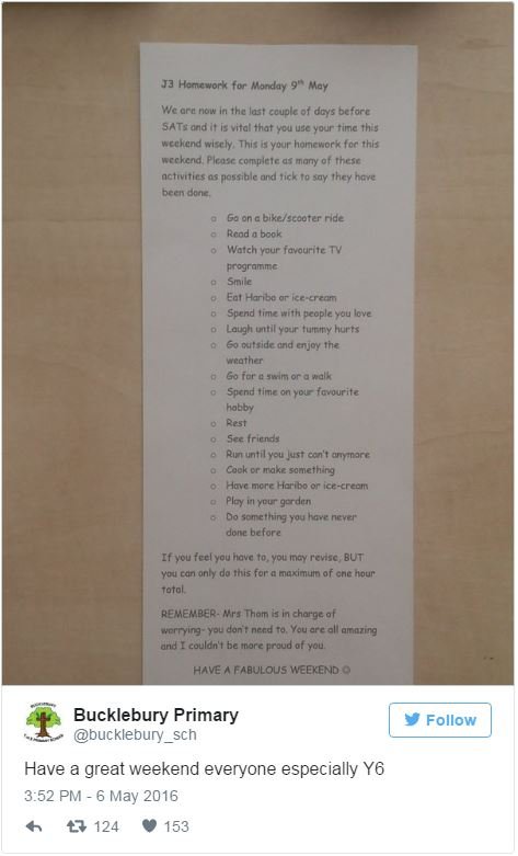 The note from Mrs Thom