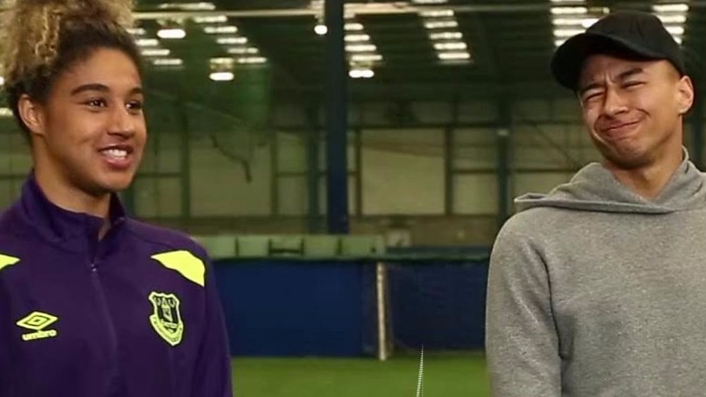 Women's Football Show: England goalscorer Lingard takes on footballing cousin