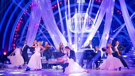 Strictly Come Dancing dancers on the stage