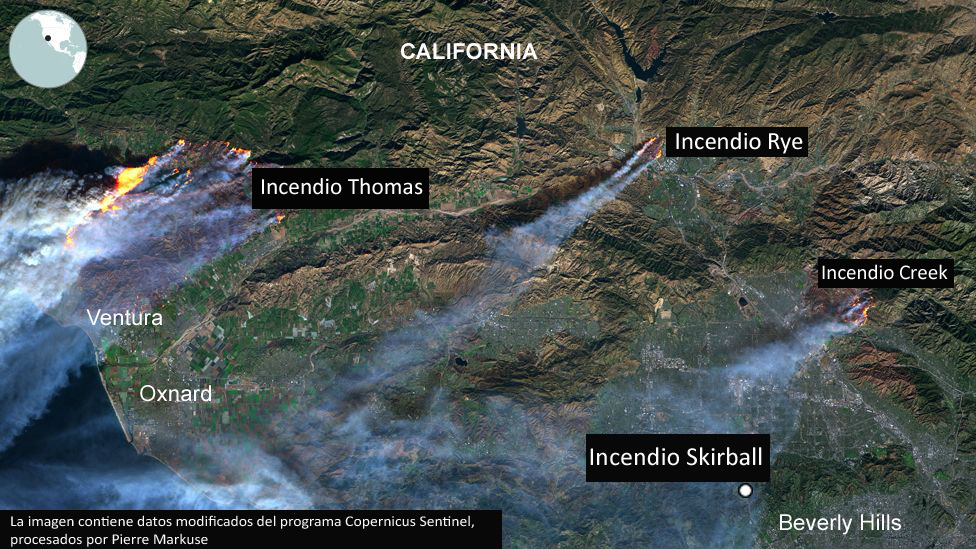 Así se ven desde el espacio los incendios que están consumiendo