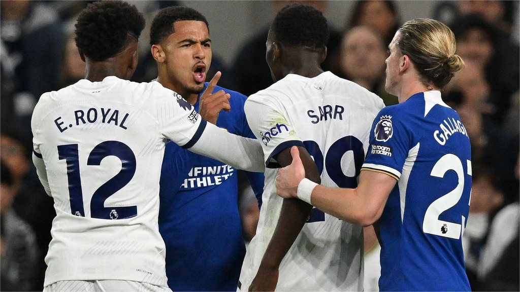 9-man Tottenham beaten by Chelsea in chaotic match and loses EPL's