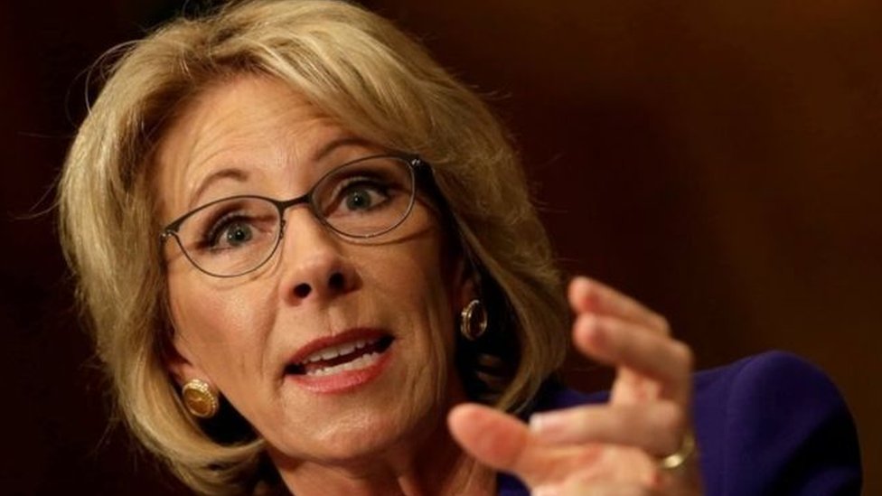 Betsy DeVos, secretaria de educación de EE.UU.