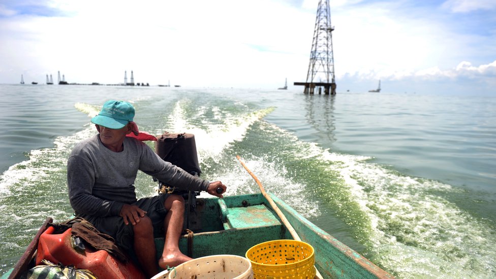 Pescador del lago Maracaibo