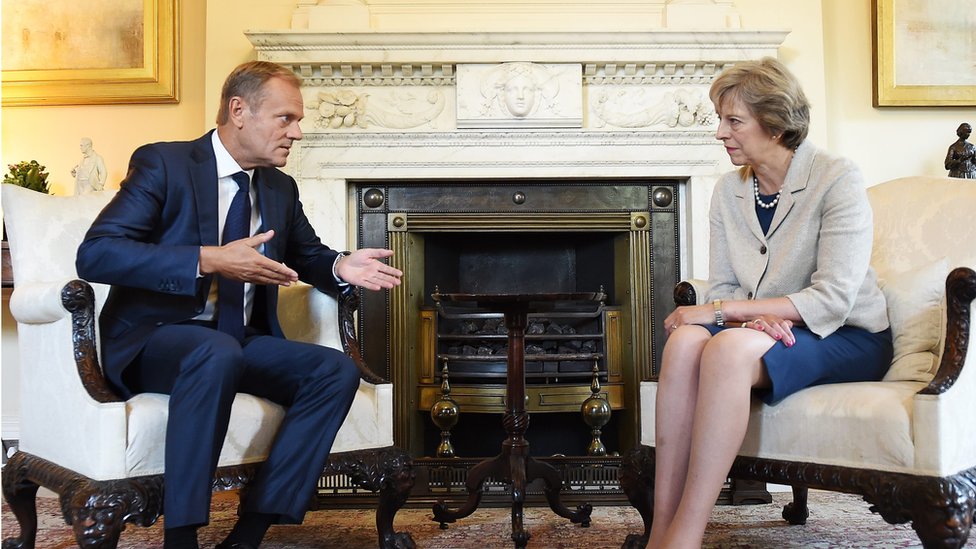 Theresa May could begin Brexit process by February, says Tusk