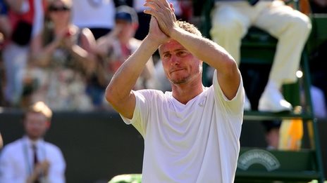 Hewitt beaten in Wimbledon farewell