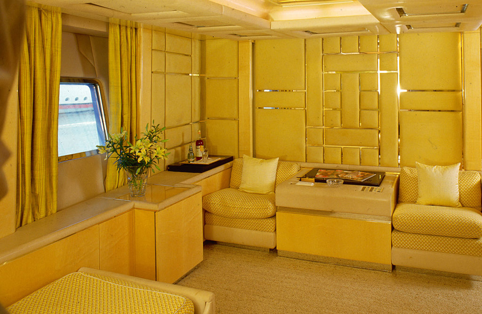 Sala de estar del yate de Donald Trump