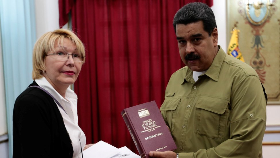 Luisa Ortega y Nicolás Maduro