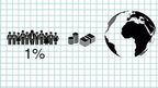 Graphic showing 1% of the world's population and money