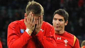 Dan Biggar and James Hook react to Wales' 2015 World Cup exit