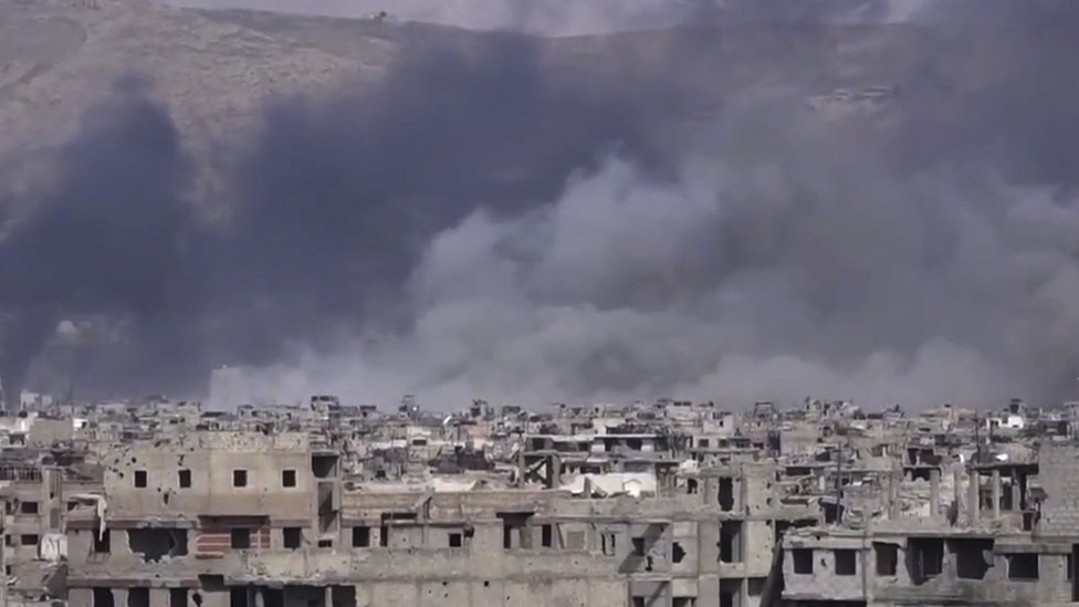 قصف في دمشق
