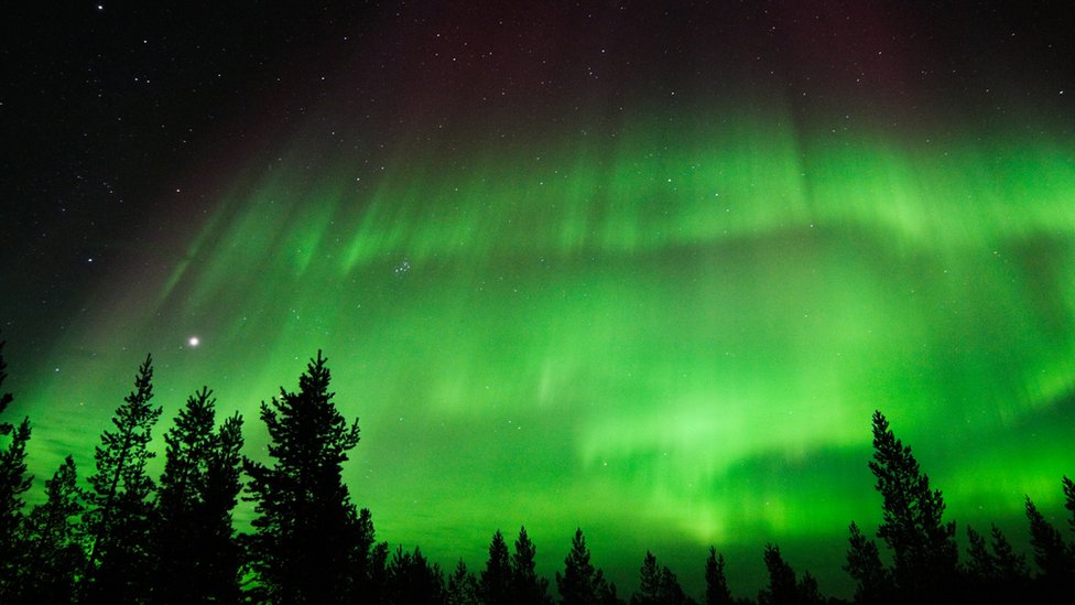 Imagen de auroras boreales.