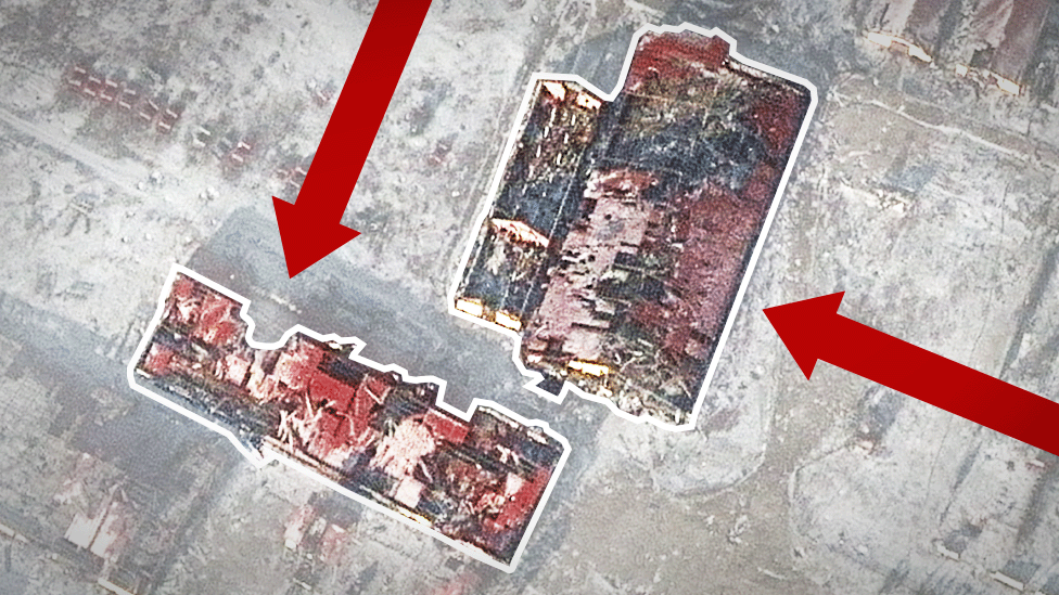 Satellite images show Soledar devastation