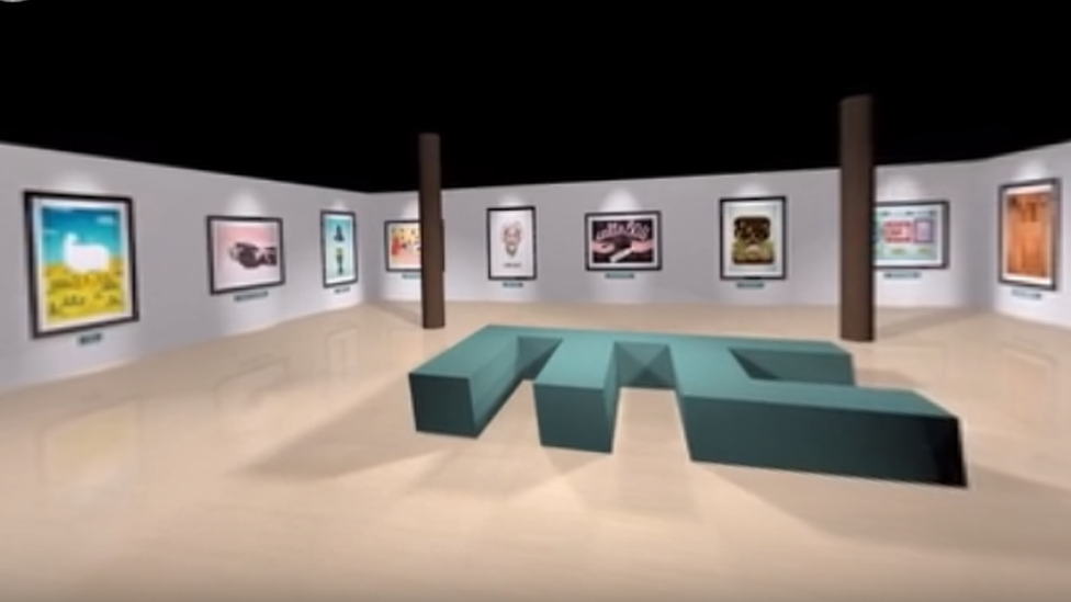 A view of the virtual gallery