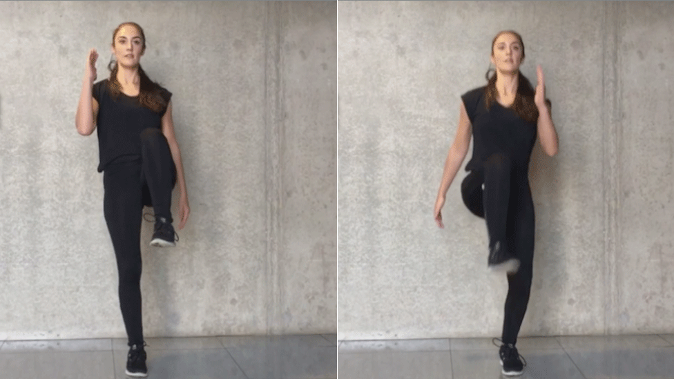 Mujer haciendo ejercicios