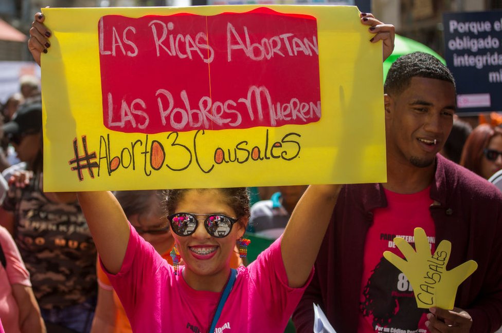 Manifestantes a favor del aborto