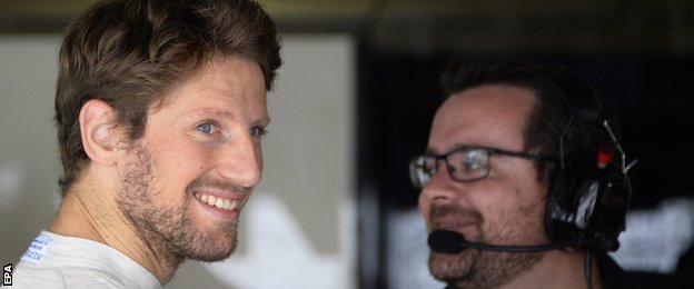 Lotus driver Romain Grosjean