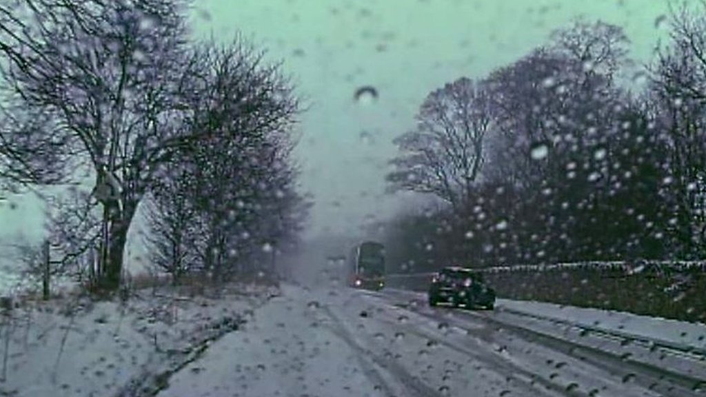 Near miss as bus swerves to avoid car in Edinburgh