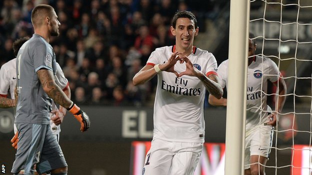 Angel Di Maria celebrates his goal