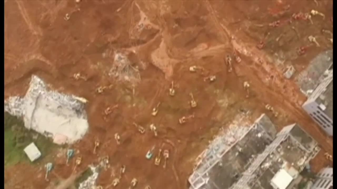 土砂から67時間ぶりに救出 中国・深圳市の土砂崩れ - BBCニュース