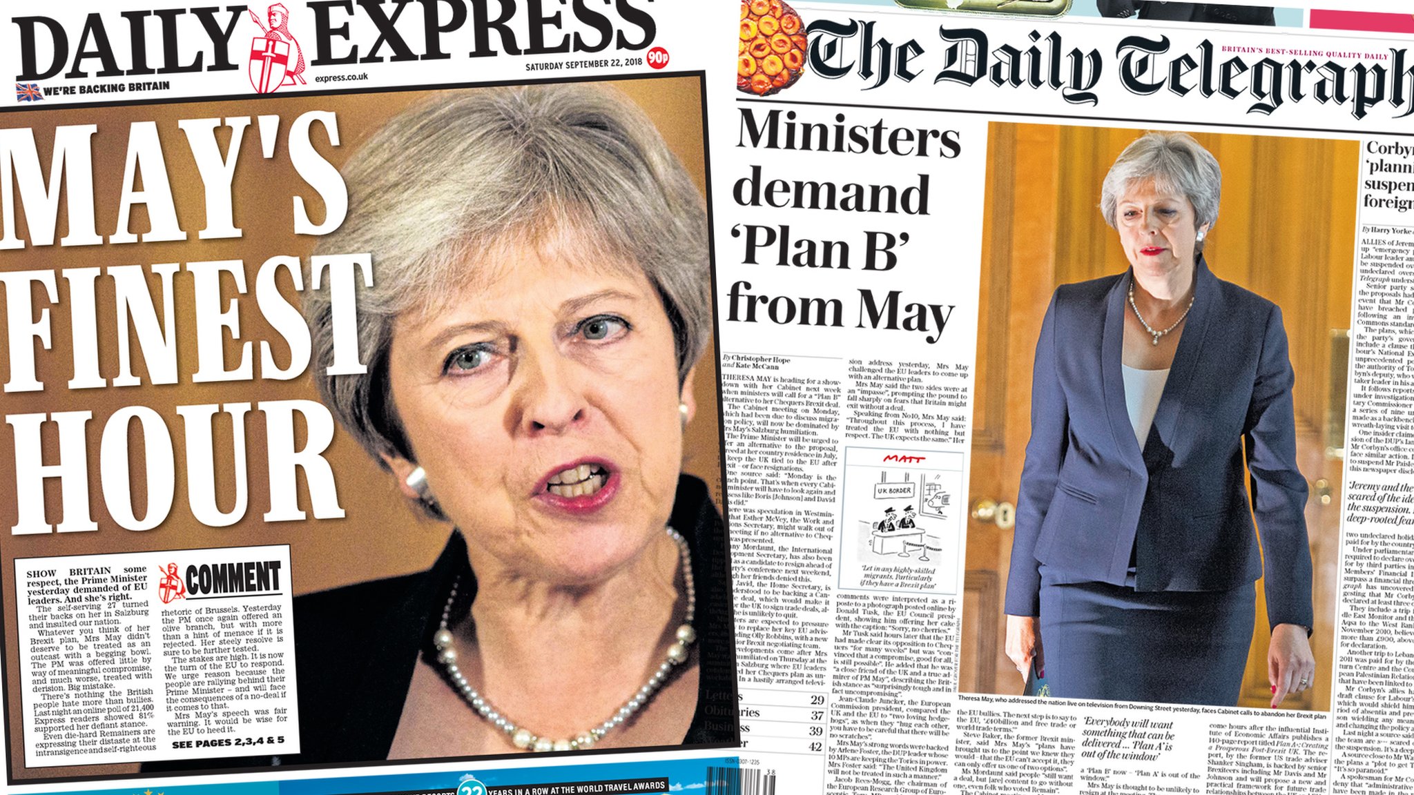 The Papers: 'Furious' May 'is not for turning'