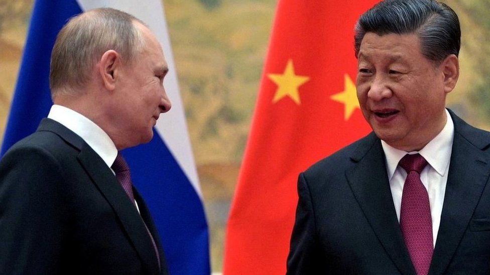What support is China giving Russia?