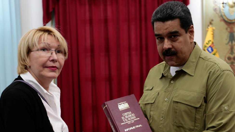 Luisa Ortega y Nicolás Maduro
