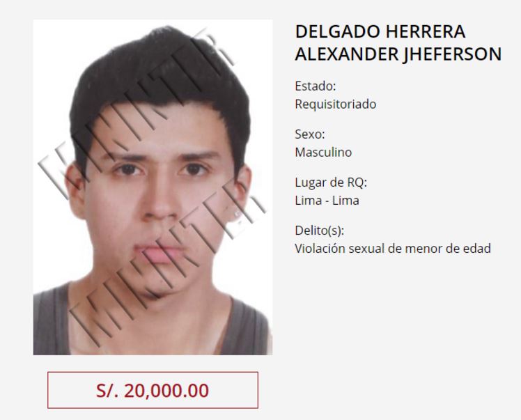 Delgado Herrera estaba en el listado de los delincuentes más buscados de Perú. (Foto: Ministerio del Interior)