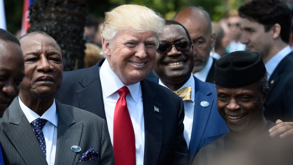 Donald Trump con líderes africanos.