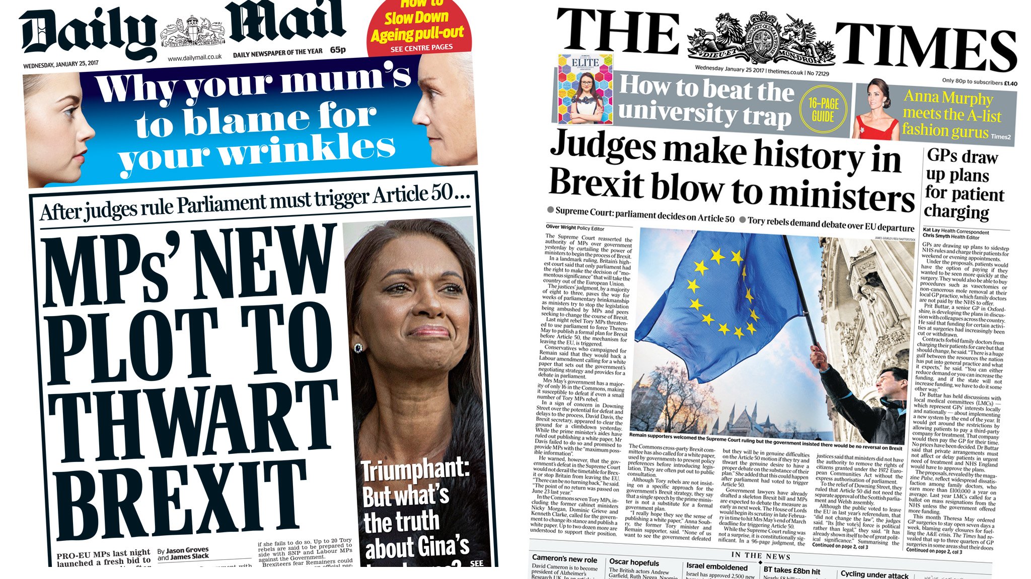 Newspaper headlines: MPs' 'new plot to thwart Brexit' | 15 Minute News