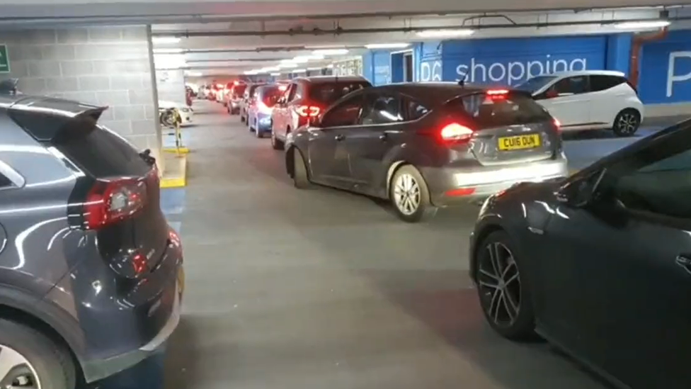 Car park apology after drivers stuck for hours