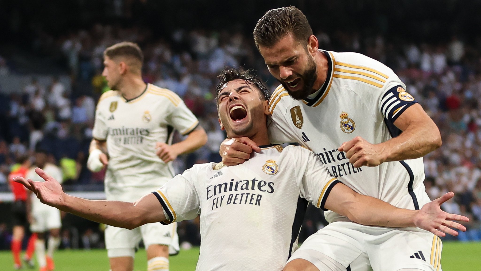 Real Madrid 2-0 Las Palmas: Brahim Diaz and Joselu goals lift Los Blancos  up to second - BBC Sport