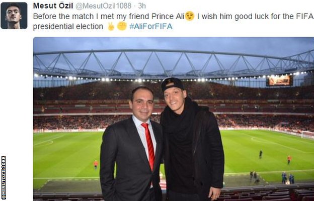 Mesut Ozil with Prince Ali