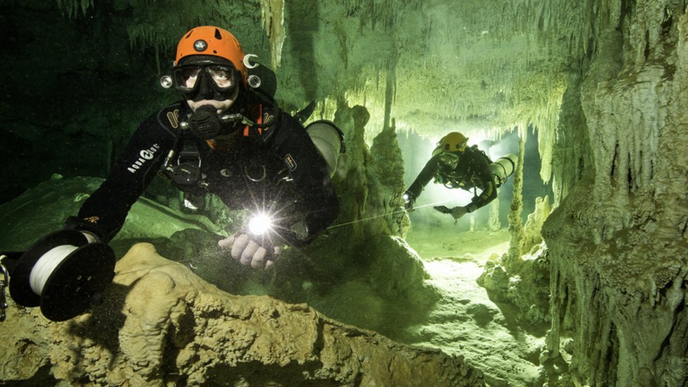 Así es la cueva submarina más grande del mundo descubierta en la península  de Yucatán en México - BBC News Mundo