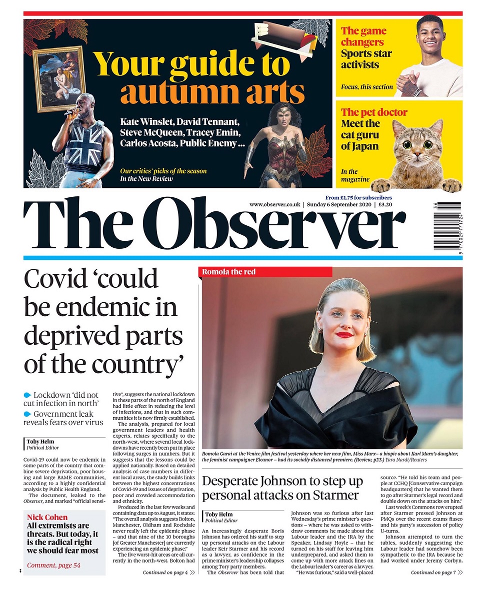 Observer front page, 6/9/20