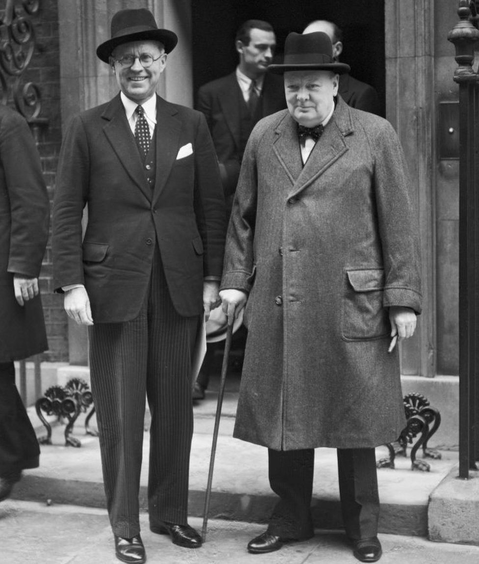 His grandfather with Churchill